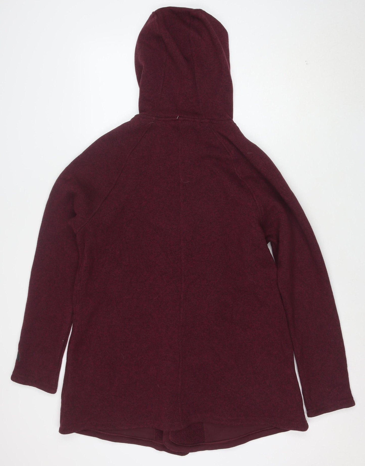The North Face Women's Red Hooded Fleece Soft Shell Jacket L