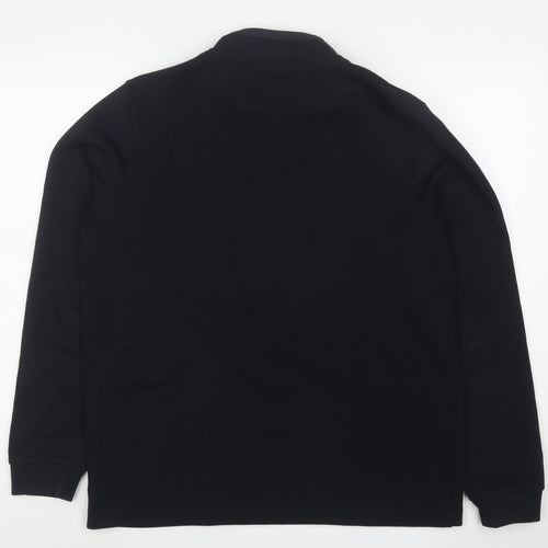 Marks and Spencer Autograph Men's Black L 1/2 Zip Fleece Sweatshirt