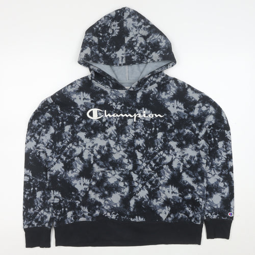 Champion Men’s Black Tie Dye Pullover Hoodie S Regular Fit