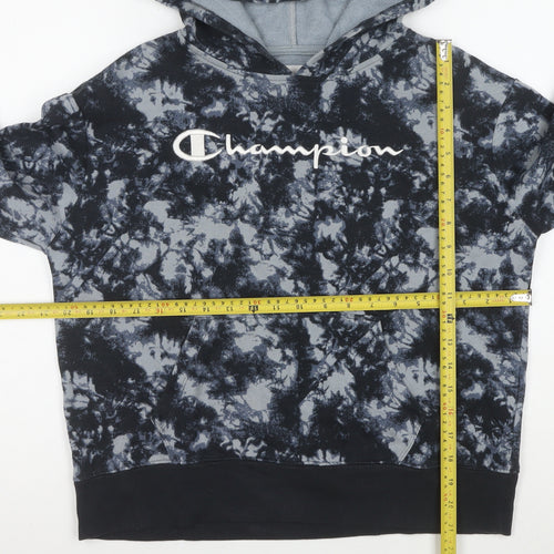 Champion Men’s Black Tie Dye Pullover Hoodie S Regular Fit