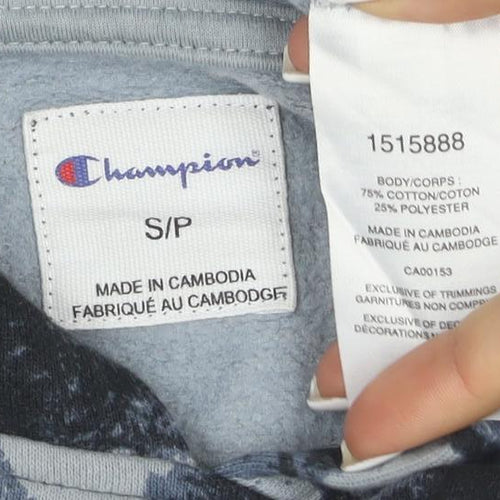 Champion Men’s Black Tie Dye Pullover Hoodie S Regular Fit