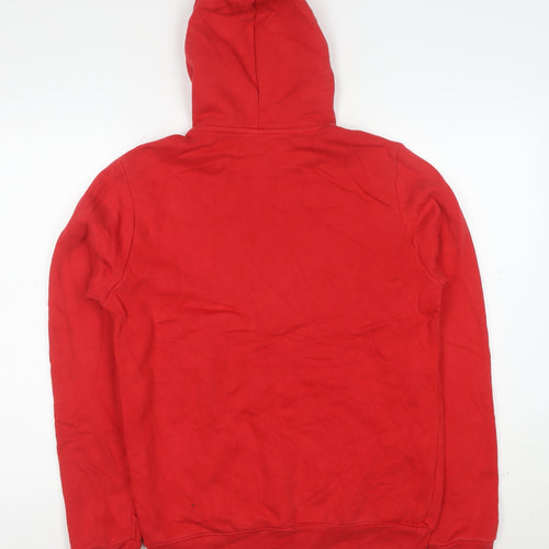 Reebok Men's Red Pullover Hoodie Small Logo Sports Fleece