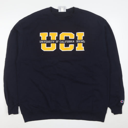 Champion Men's Blue XL Pullover Sweatshirt UCI Logo Crew Neck