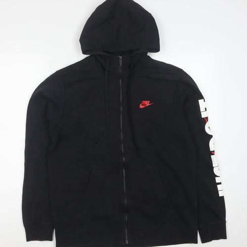Nike Men's Black Full Zip Hoodie Medium Sportswear