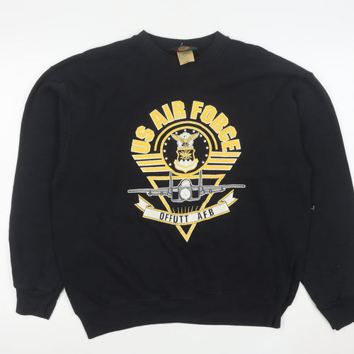 Jostens Sportswear Men’s Black Large Crew Neck Pullover US Air Force Sweatshirt