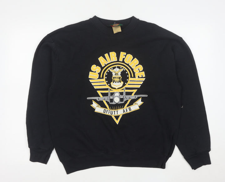 Jostens Sportswear Men’s Black Large Crew Neck Pullover US Air Force Sweatshirt