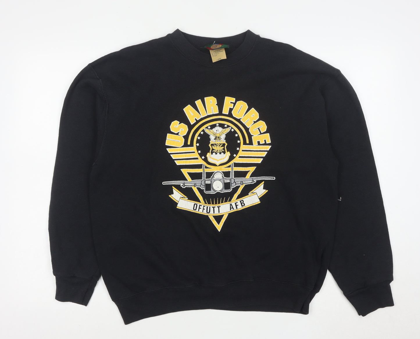 Jostens Sportswear Men’s Black Large Crew Neck Pullover US Air Force Sweatshirt