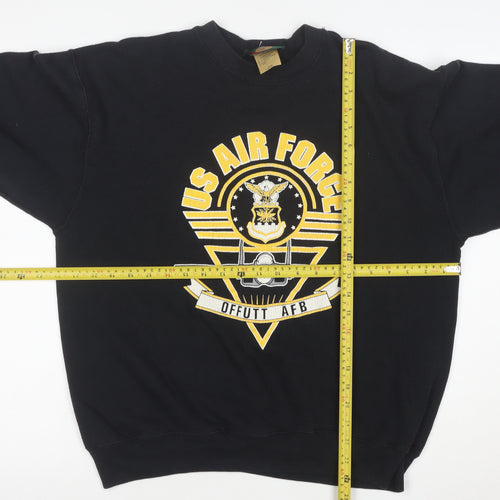 Jostens Sportswear Men’s Black Large Crew Neck Pullover US Air Force Sweatshirt