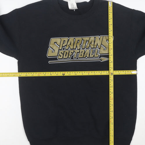 Gildan Men's Black Spartans Softball Sweatshirt Size S Pullover
