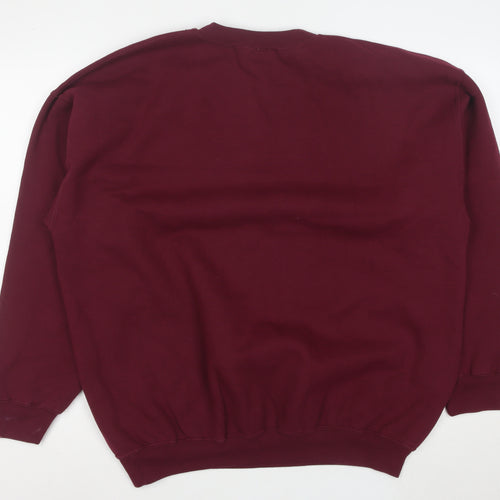 Gildan Womens Burgundy Graphic Sweatshirt XL Heavyweight Cotton Blend