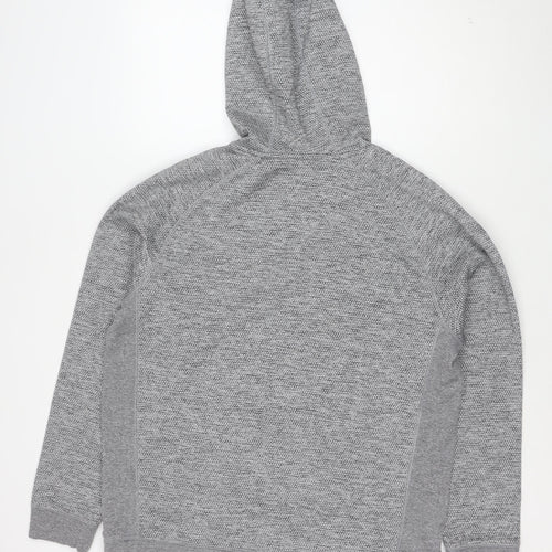Champion Men’s Grey Pullover Hoodie L Logo Athletic Sweatshirt