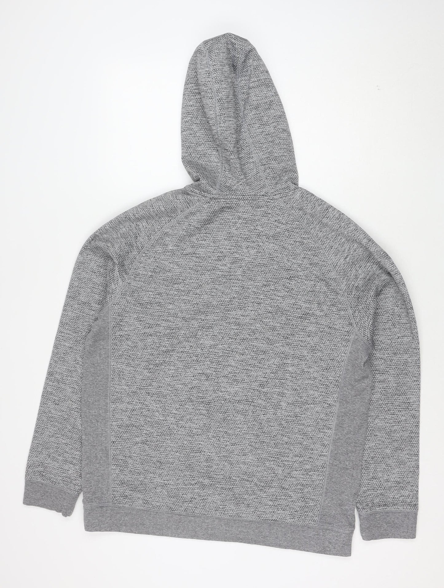 Champion Men’s Grey Pullover Hoodie L Logo Athletic Sweatshirt