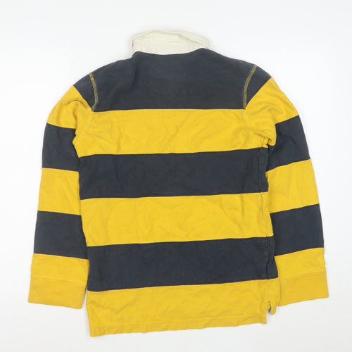 Urban Pipeline Men's Multicoloured Striped Rugby Polo Shirt L Long Sleeve