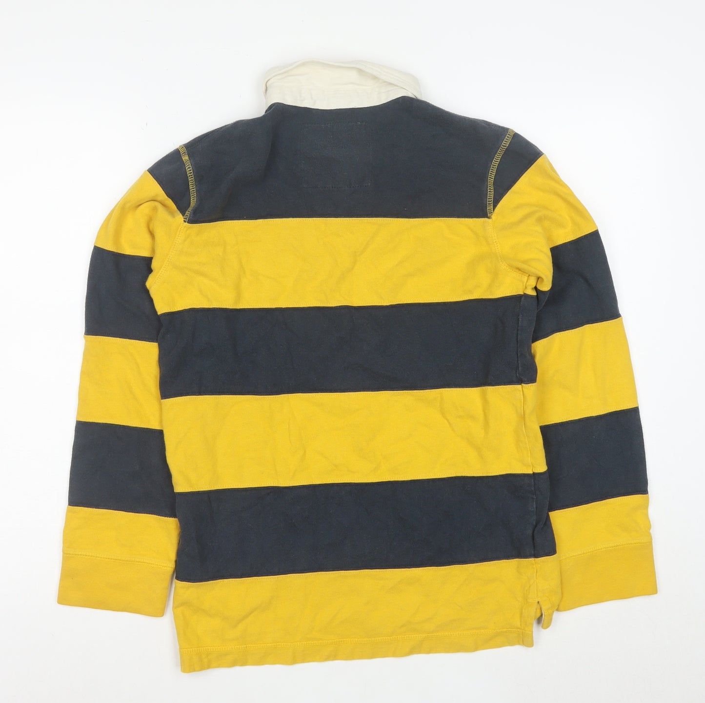 Urban Pipeline Men's Multicoloured Striped Rugby Polo Shirt L Long Sleeve