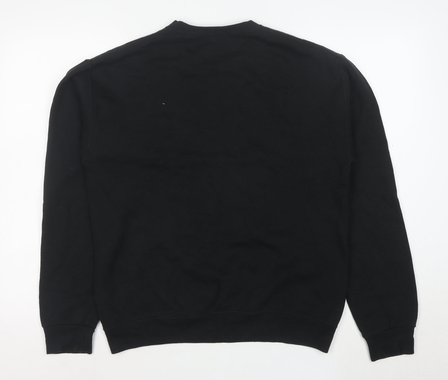 Fruit of the Loom Men's Black M Crew Neck Pullover Fleece Sweatshirt