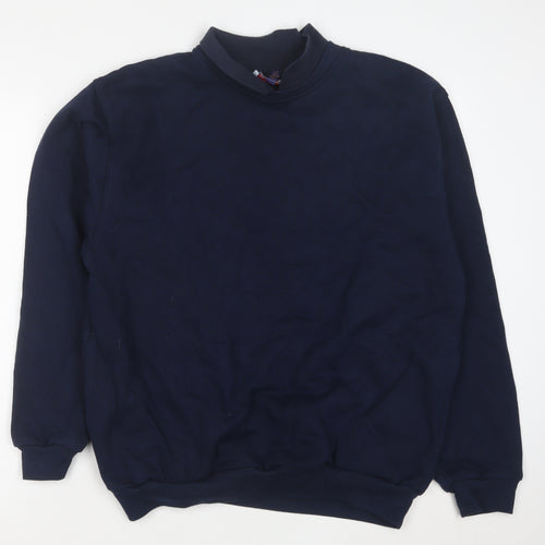USTA Men's Blue Pullover Sweatshirt M Crew Neck Fleece Vintage