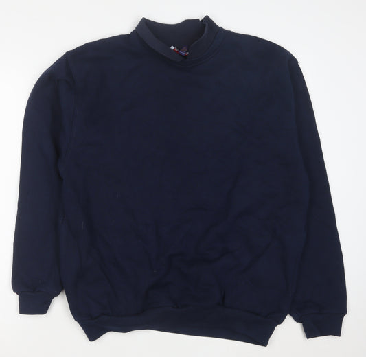 USTA Men's Blue Pullover Sweatshirt M Crew Neck Fleece Vintage