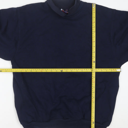 USTA Men's Blue Pullover Sweatshirt M Crew Neck Fleece Vintage