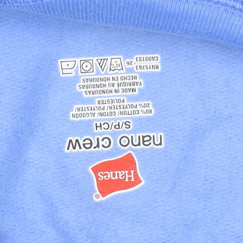 Hanes Men's Blue Pullover Crew Neck Sweatshirt Size S