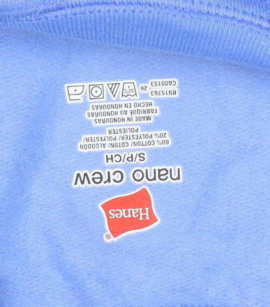 Hanes Men's Blue Pullover Crew Neck Sweatshirt Size S