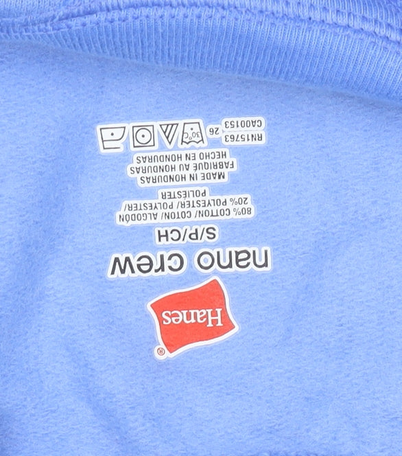 Hanes Men's Blue Pullover Crew Neck Sweatshirt Size S