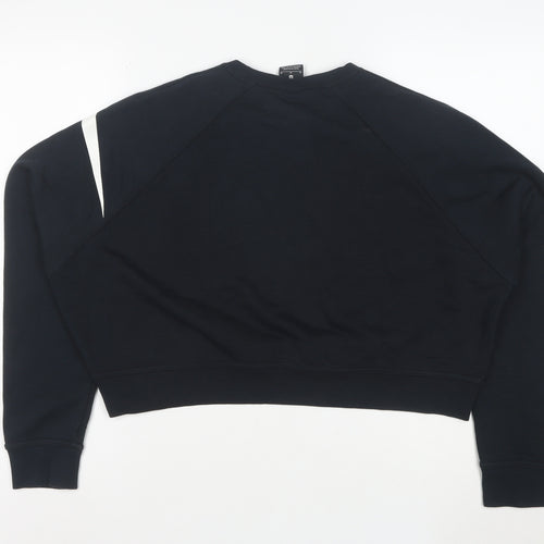 Nike Women Black Dri-FIT Crew Neck Pullover Sweatshirt Medium