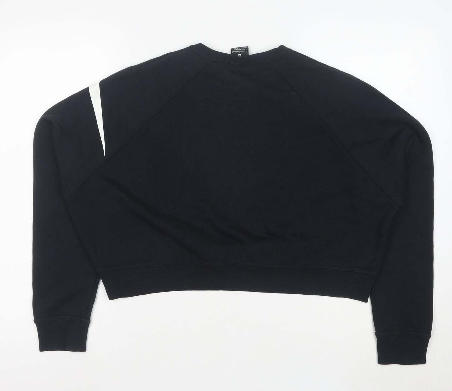 Nike Women Black Dri-FIT Crew Neck Pullover Sweatshirt Medium