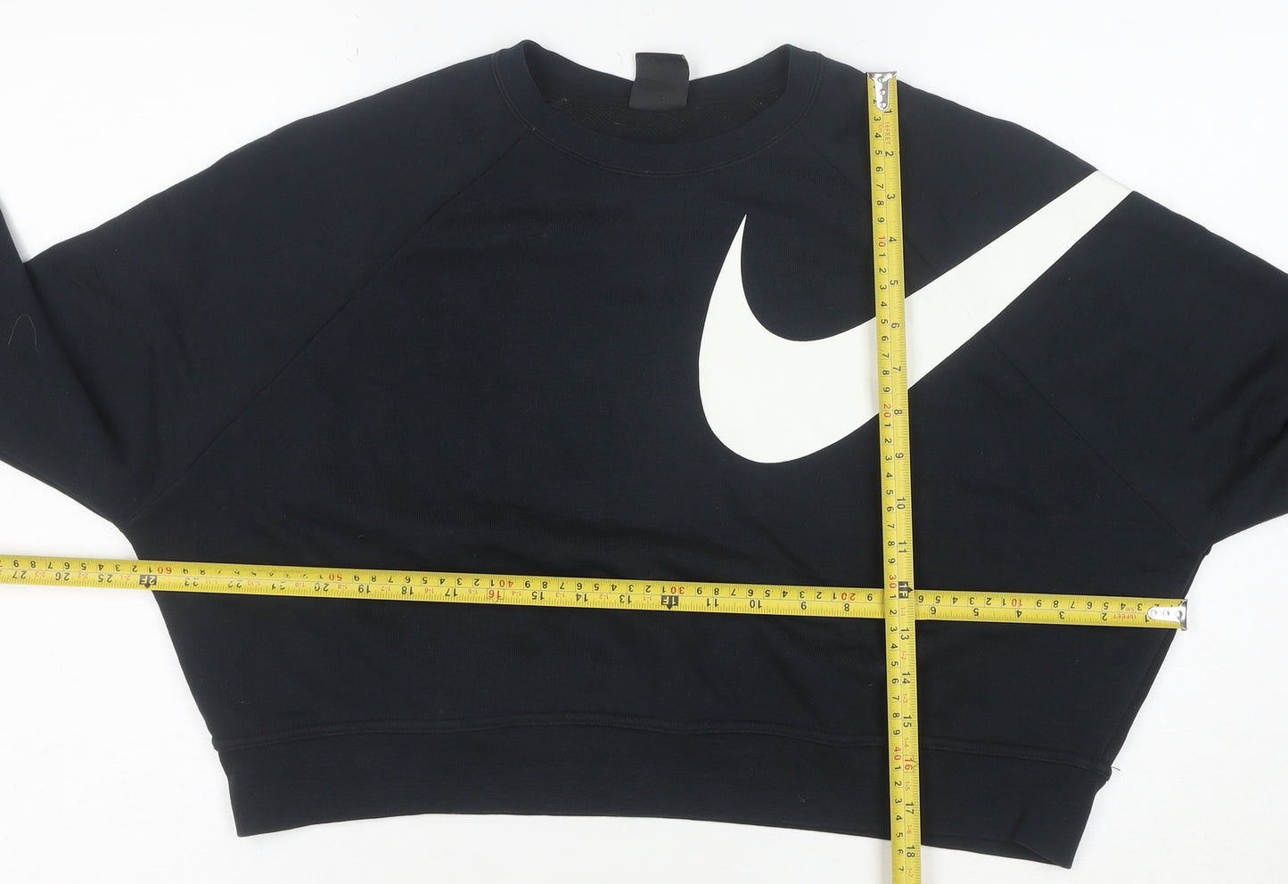 Nike Women Black Dri-FIT Crew Neck Pullover Sweatshirt Medium