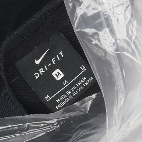 Nike Women Black Dri-FIT Crew Neck Pullover Sweatshirt Medium