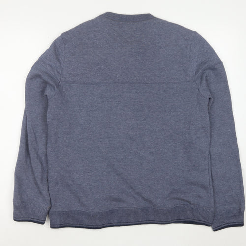 Ben Sherman Men Blue M Crew Neck Pullover Sweatshirt