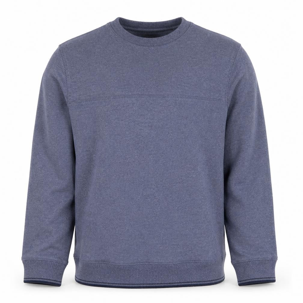 Front view of Ben Sherman Men Blue M Crew Neck Pullover Sweatshirt