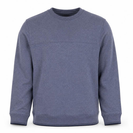 Front view of Ben Sherman Men Blue M Crew Neck Pullover Sweatshirt