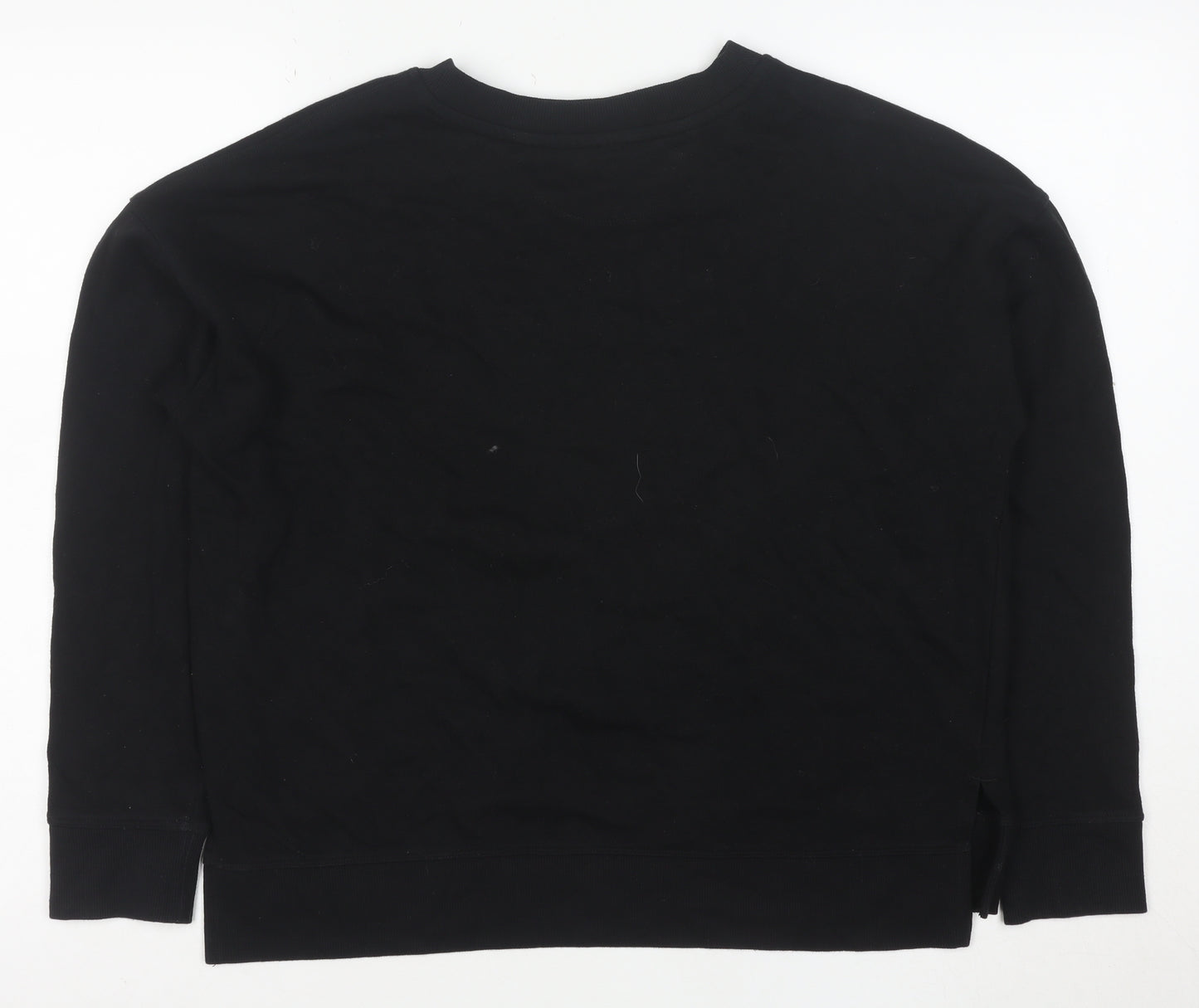 Calvin Klein Women's Black Leopard Logo Pullover Sweatshirt Size S