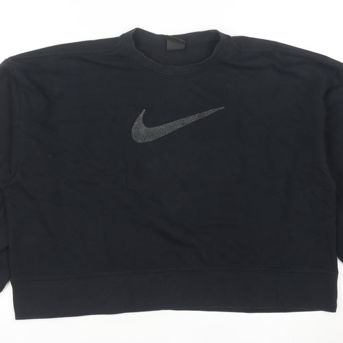 Nike Womens Black L Crew Neck Pullover Sweatshirt