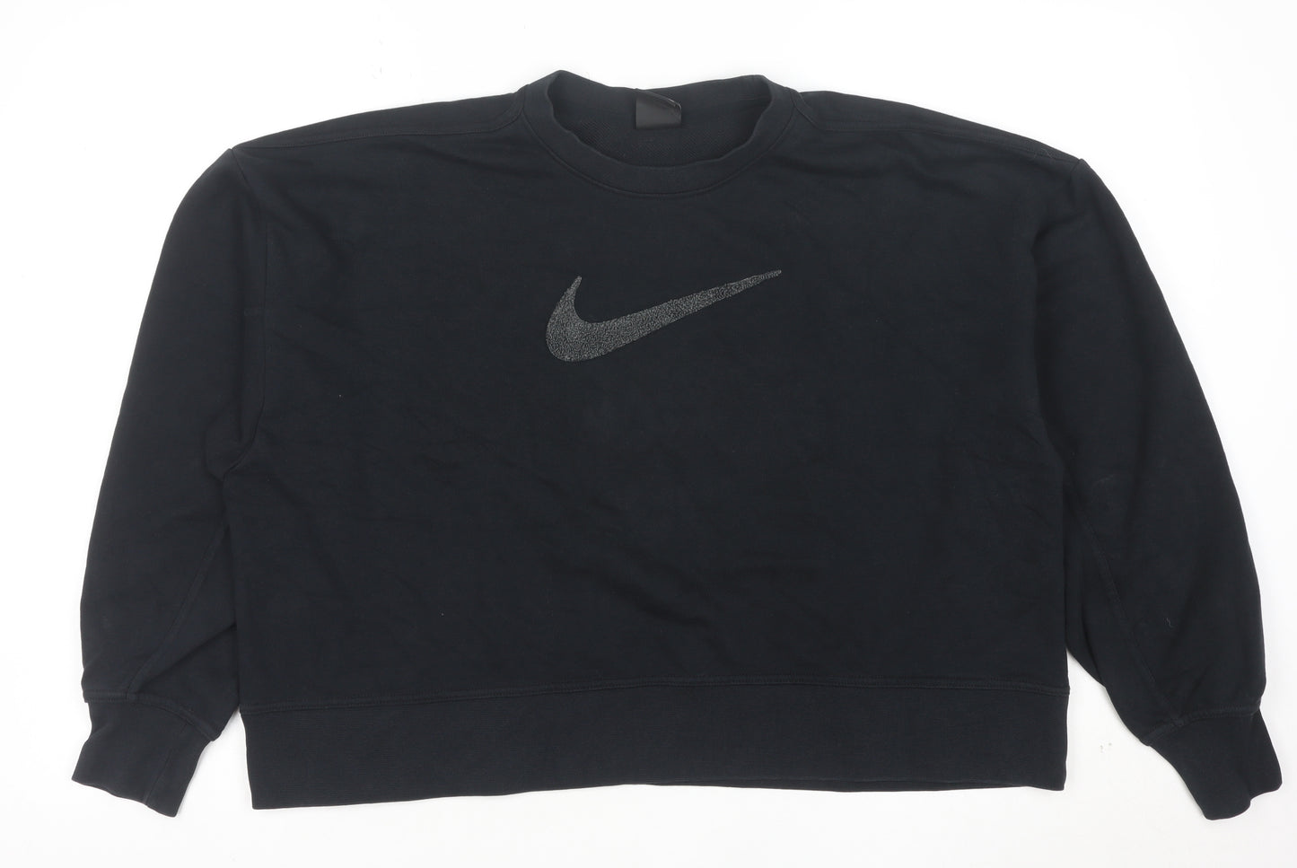 Nike Womens Black L Crew Neck Pullover Sweatshirt