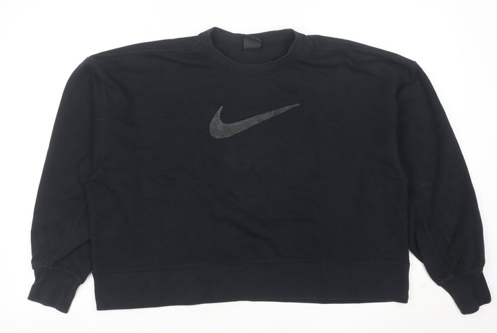 Nike Womens Black L Crew Neck Pullover Sweatshirt