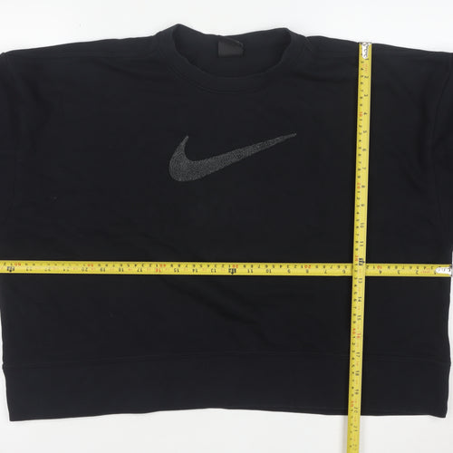 Nike Womens Black L Crew Neck Pullover Sweatshirt