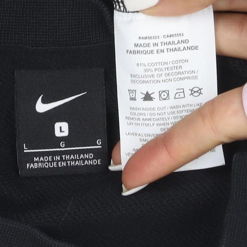 Nike Womens Black L Crew Neck Pullover Sweatshirt