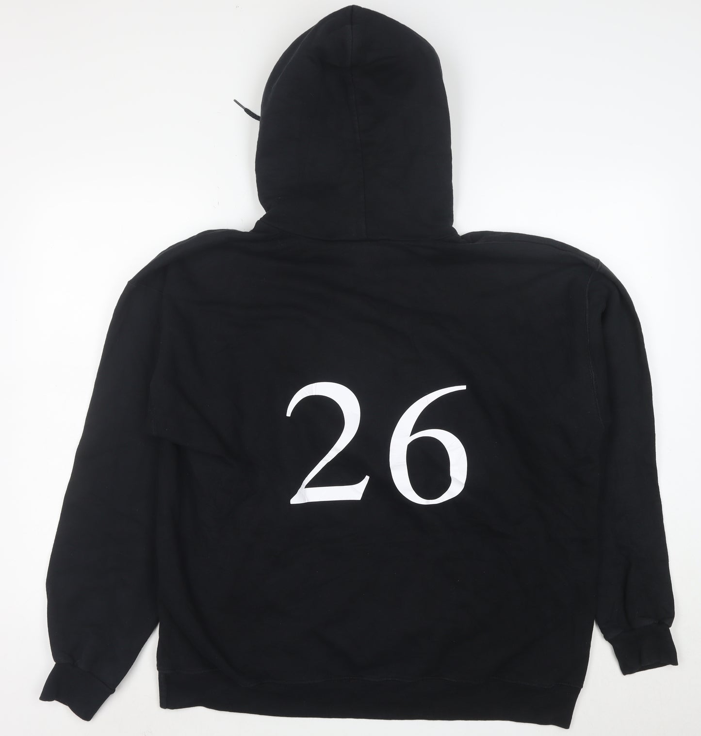 Hanes Mens Black Pullover Hoodie L Sports Graphic Sharks Vintage