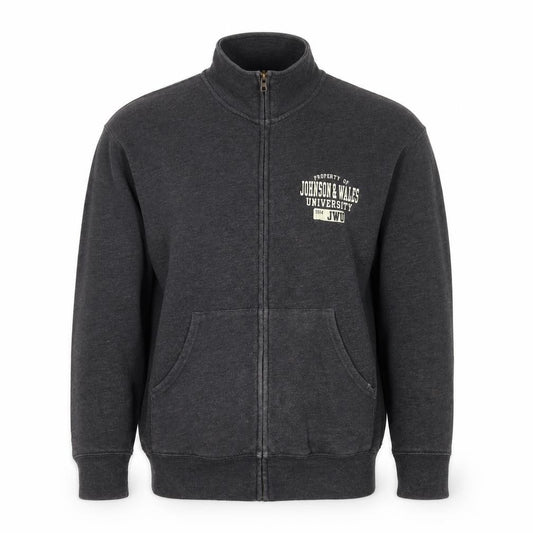Front view of Jansport Men's Grey Full Zip University Sweatshirt S