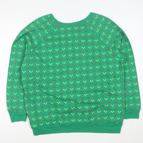 Nickelodeon Boys Green Teenage Mutant Ninja Turtles Christmas Sweatshirt XL 15-17 Years