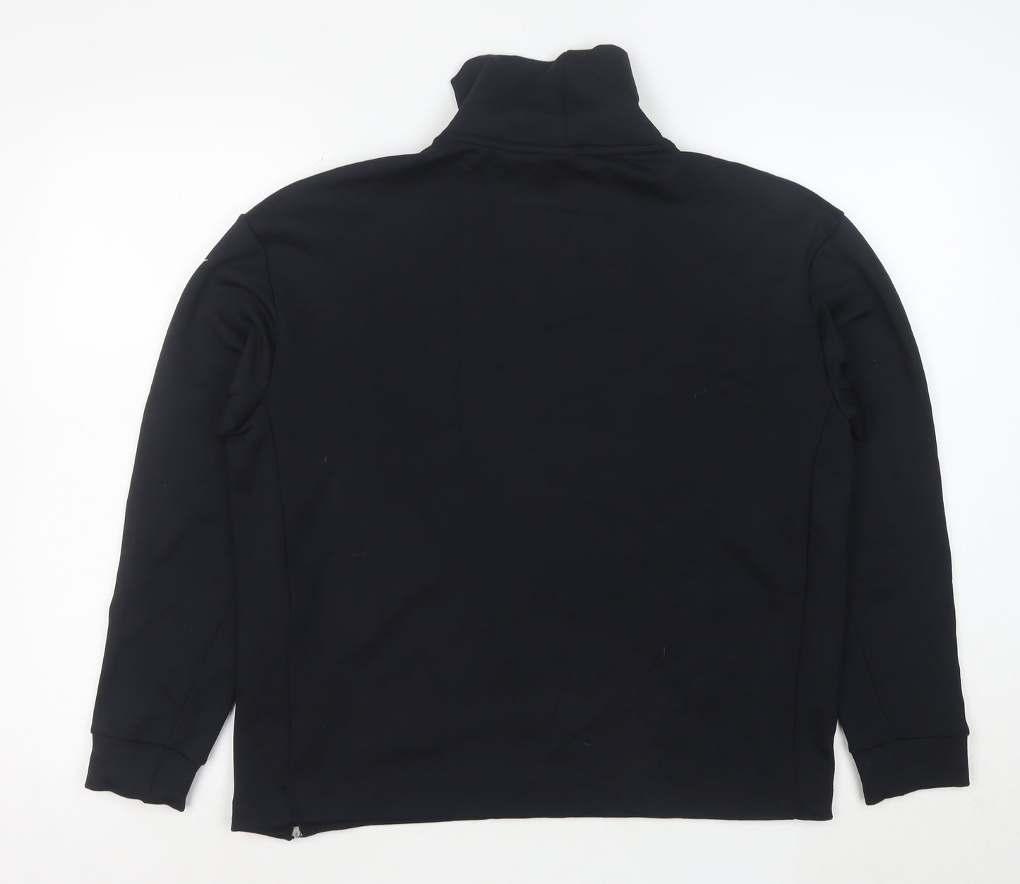 Nike Men's Black S High Neck Zip Detail Sports Sweatshirt