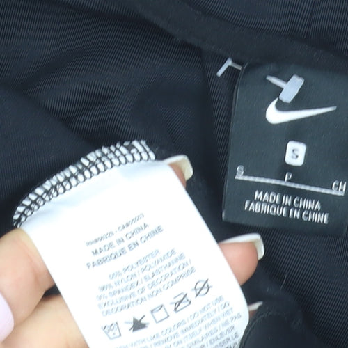 Nike Men's Black S High Neck Zip Detail Sports Sweatshirt