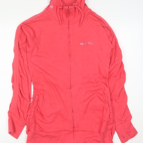 Bench Women's Pink Full Zip Hoodie Size L 100% Cotton Casual Sweatshirt