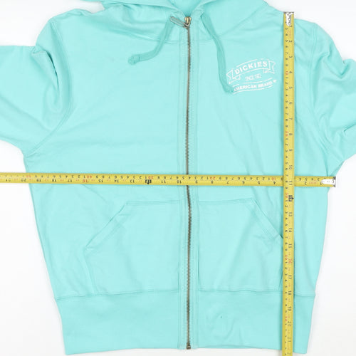 Dickies Women Mint Green Full Zip Hoodie XXL Cotton Blend