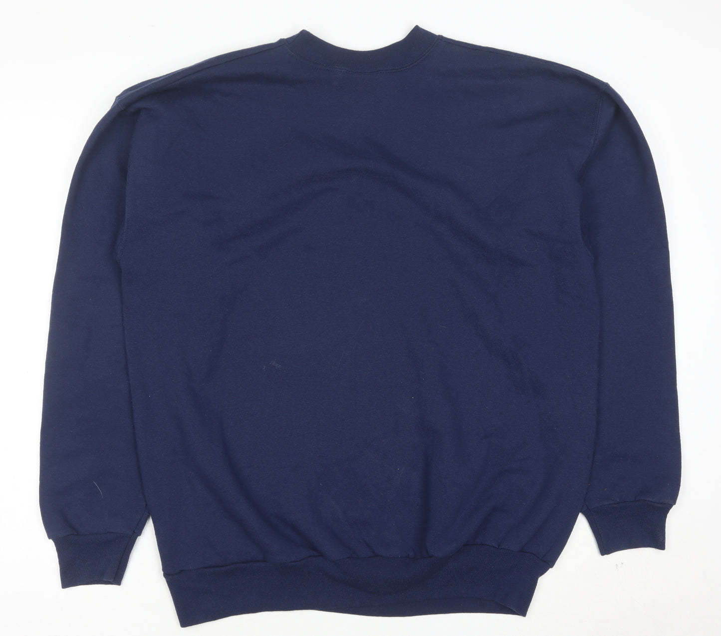 Hanes Men’s Blue Christmas Graphic Pullover Sweatshirt L