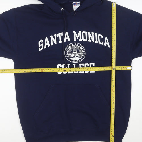 Jerzees Men's Blue Santa Monica College Pullover Hoodie Medium