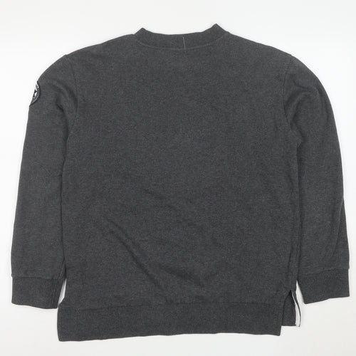 SWIB Men's Grey Crew Neck Graphic Sweatshirt M Outdoor Style