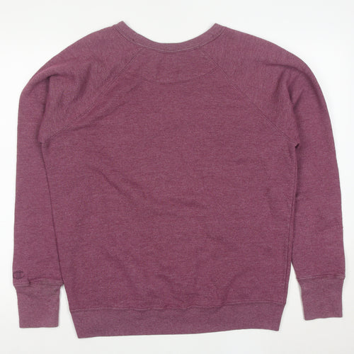 Champion Mens Purple Crew Neck Logo Sweatshirt Size L Regular Fit