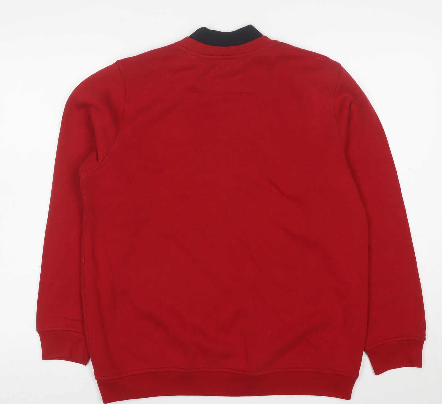 Northern Reflections Women Red Floral Embroidered Pullover Sweatshirt M